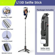 Foldable Selfie Stick Tripod (Without 2 LIghts)